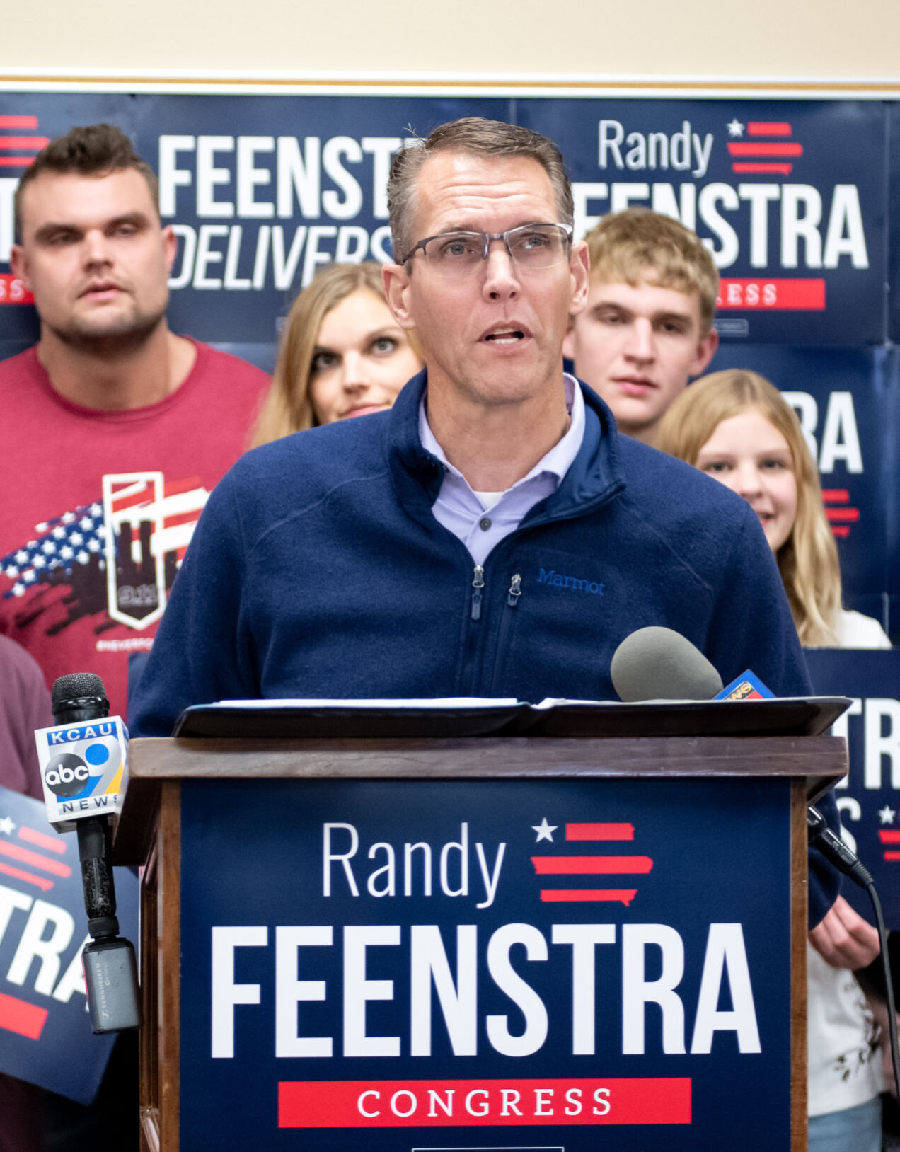 Sen. Randy Feenstra watches election results